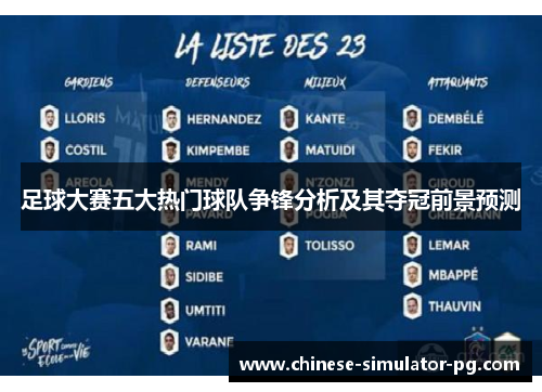 足球大赛五大热门球队争锋分析及其夺冠前景预测 足球大赛五大热门球队争锋分析及其夺冠前景预测